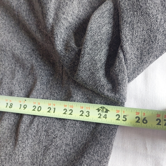 Tan Jay  Gray Tweed Jacket Women’s 18  Blazer with Black Velvet Trim - Picture 8 of 11